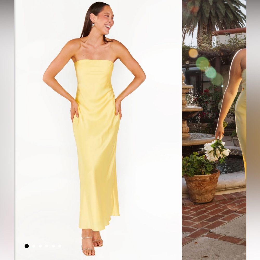 NWOT SHOW ME YOUR MUMU - Taylor Tube Dress size small Color Yellow Luxe